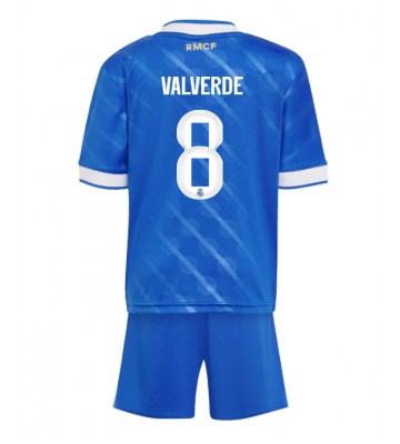 Real Madrid Federico Valverde #8 Replik 3rd trikot Kinder 2025-26 Kurzarm (+ Kurze Hosen)